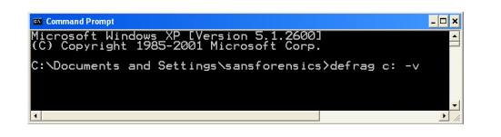 De-mystifying Defrag Identifying When Defrag Has Been Used for Anti-Forensics (Part 1 - Windows XP) De-mystifying Defrag Identifying When Defrag Has Been Used for Anti-Forensics (Part 1 - Windows XP)